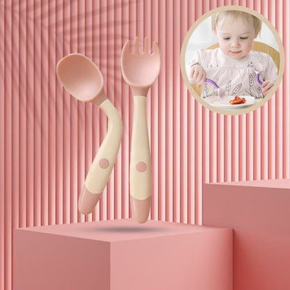 Silicone Bendable Soft Fork Spoon for Baby