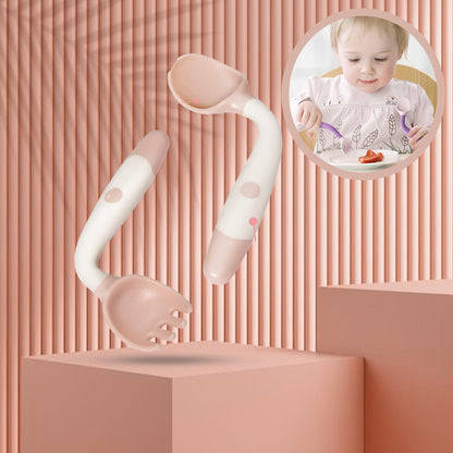 Silicone Bendable Soft Fork Spoon for Baby
